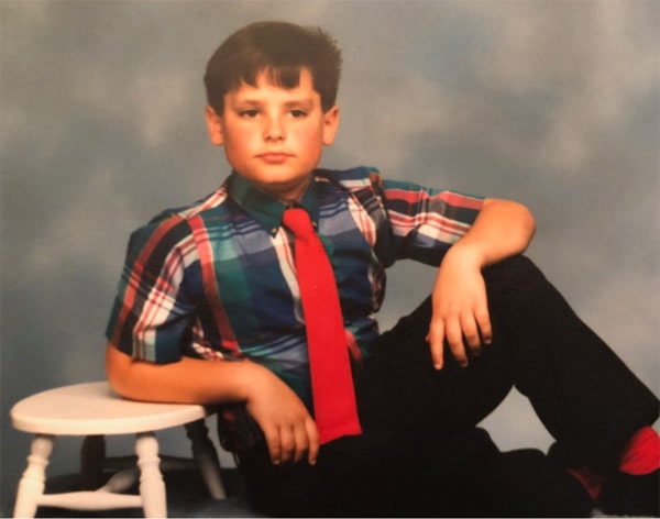 Brad as child